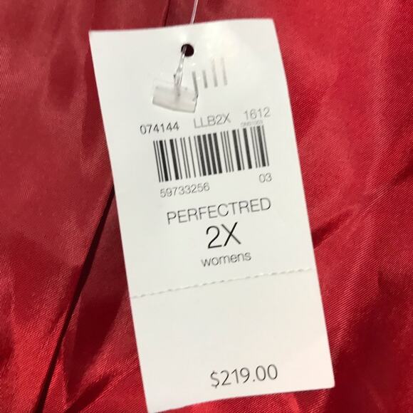 NWT J Jill perfect red 2X high neck pea coat zipper snap closure soft comfy - Picture 4 of 10